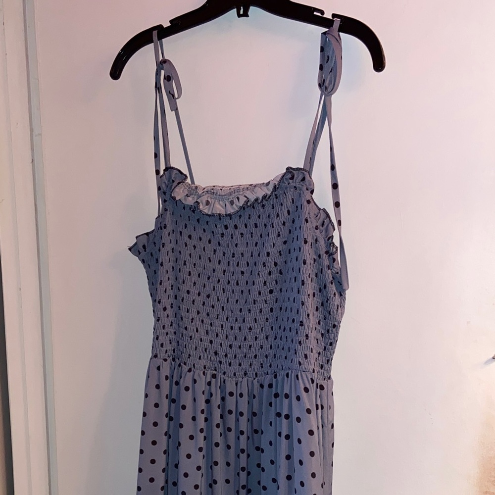 SHEIN Blue Polka Dot Dress